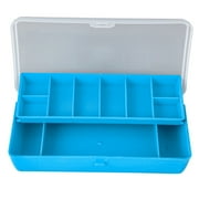 Sioweci Tough Fishing Tackle Box Multi Grids Lightweight Double Layer Fishing Bait Box Fishing Accessory